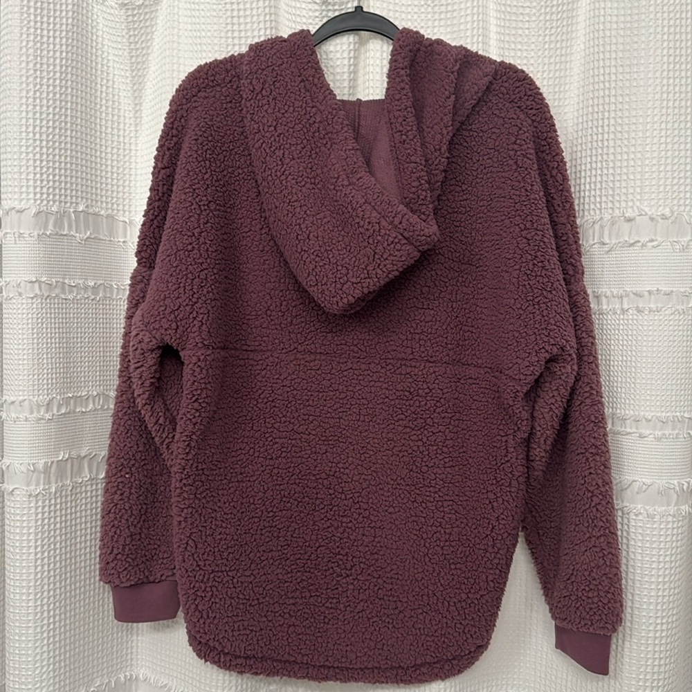 Cozy Sherpa Pullover Hoodie - Purple - Picture 3 of 3
